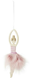 Dekohänger Ballerina in Weiß/Pink