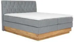 Boxspringbett in Grau ca. 160x200cm
