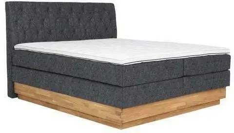 Boxspringbett in Graphitfarben