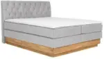 mömax Boxspringbett in Silberfarben ca. 180x200cm