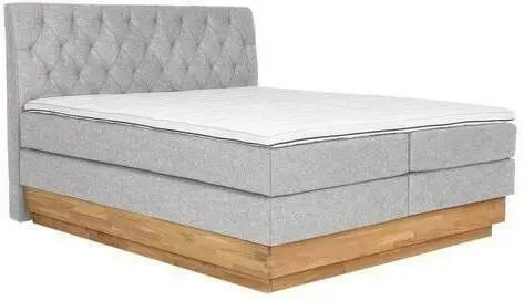 Boxspringbett in Silberfarben ca. 160x200cm