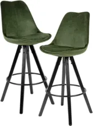 Barhocker-Set 'WL6.097' , 2-er Set ,grün