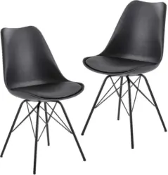 Stuhl-Set 'WL6.183', 2-er Set, schwarz