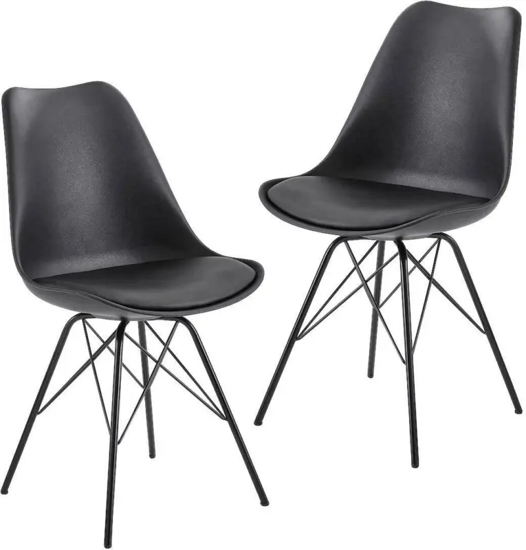 Stuhl-Set 'WL6.183', 2-er Set, schwarz