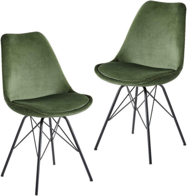 Stuhl-Set in Textil Grün