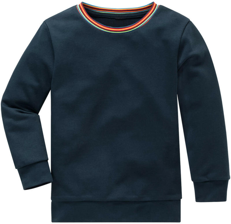 Kinder Sweatshirt mit Regenbogen-Bündchen