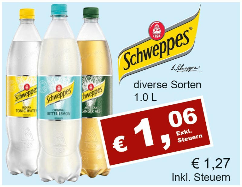 Schweppes diverse Sorten