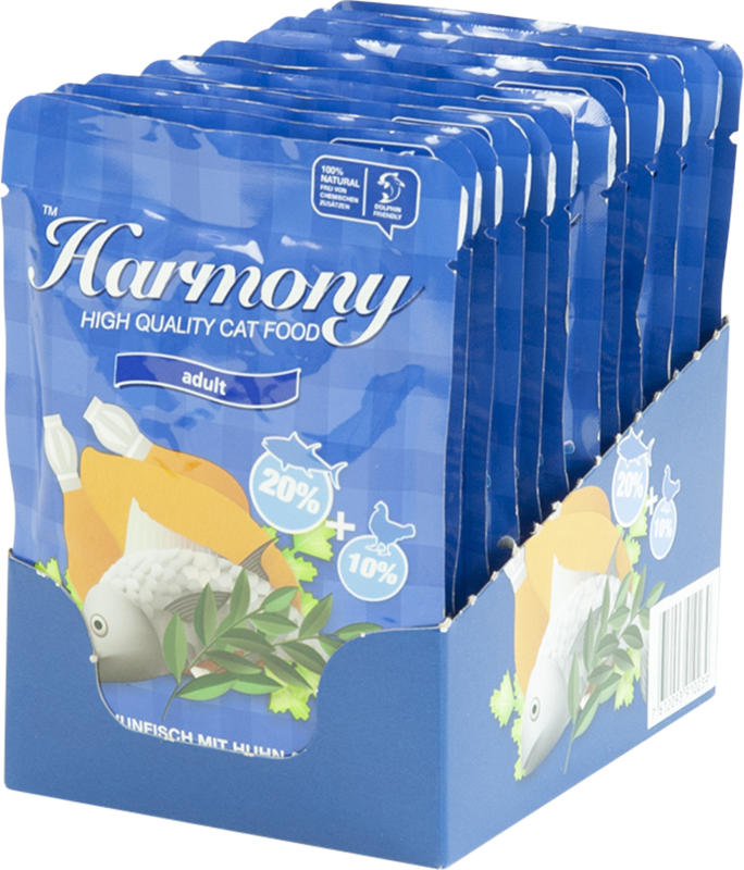 Harmony Cat Thon avec poulet & légumes 12x80g