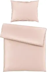 Bettwäsche Bio-Lisa Uni in Rosa ca. 140x200cm