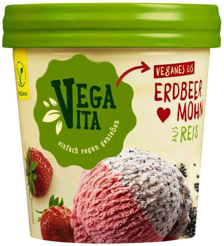 Vegavita Eis Erdbeer & Mohn