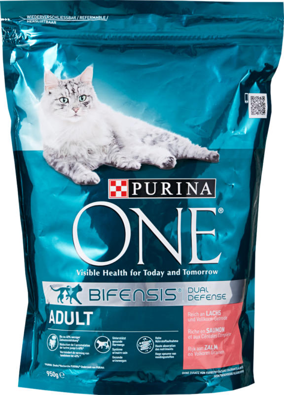 Cibo secco per gatti Salmone Purina ONE, 950 g