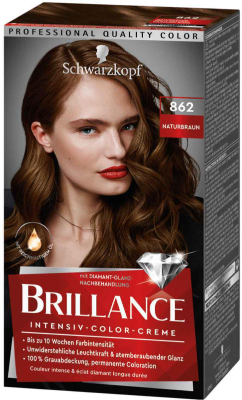 Schwarzkopf Brillance Intensiv-Color-Creme Naturbraun 862 -