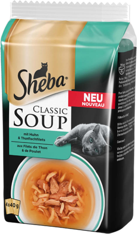 Sheba Classic Soup avec poulet et filet de thon