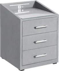 Nachtkästchen in Silberfarben