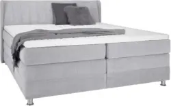 Boxspringbett in Hellgrau ca. 160x200cm