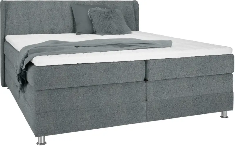 Boxspringbett in Dunkelgrau ca. 180x200cm
