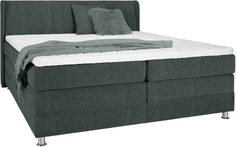 Boxspringbett in Anthrazit ca. 160x200cm