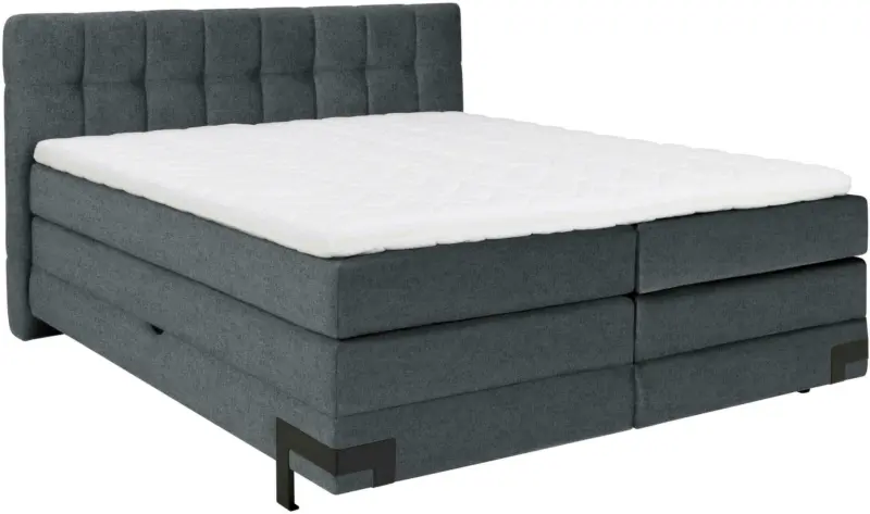 Boxspringbett in Dunkelgrau ca. 180x200cm