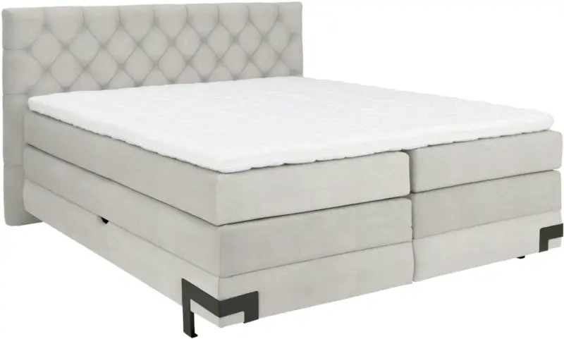 Boxspringbett in Beige ca. 160x200cm