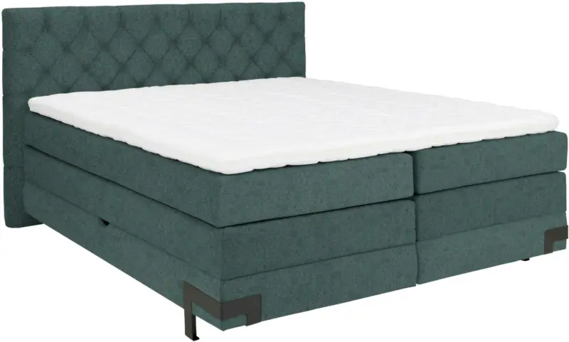 Boxspringbett in Petrol ca. 160x200cm
