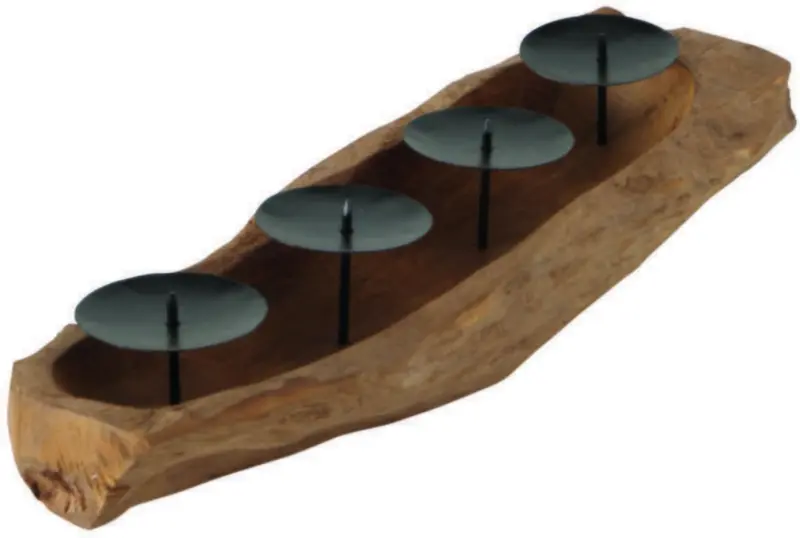 Kerzenhalter in Nafia in Naturfarben