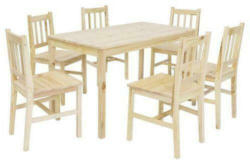Tischgruppe 'WL5.253' inkl. Stühle, aus Kiefer
