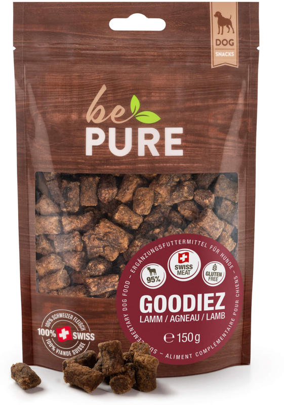 bePure Snacks pour chien Goodiez Agneau 150g