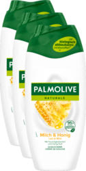 Crème de douche Naturals Palmolive, Lait & Miel, 3 x 250 ml