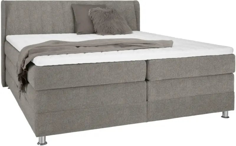 Boxspringbett in Hellbraun ca. 160x200cm