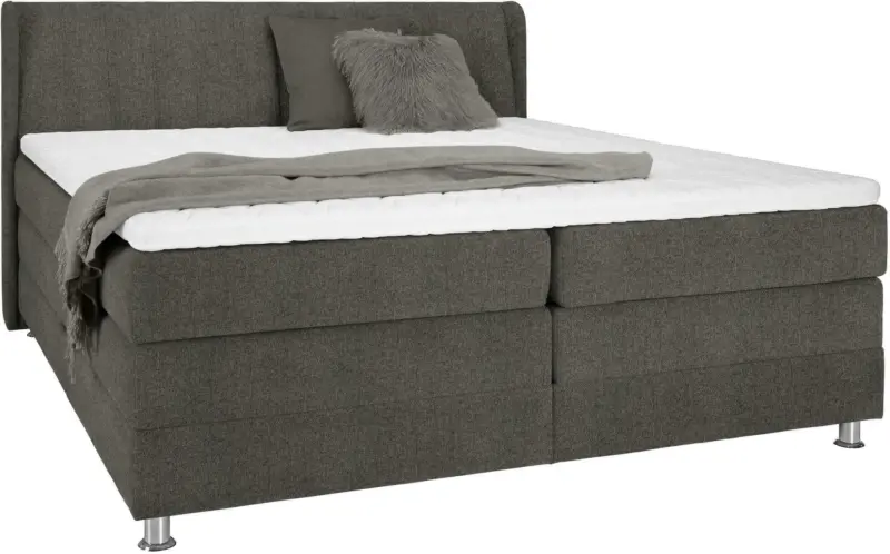 Boxspringbett in Dunkelbraun ca. 160x200cm