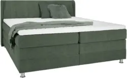 Boxspringbett in Dunkelgrün ca. 160x200cm