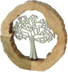 Skulptur Tree in Naturfarben