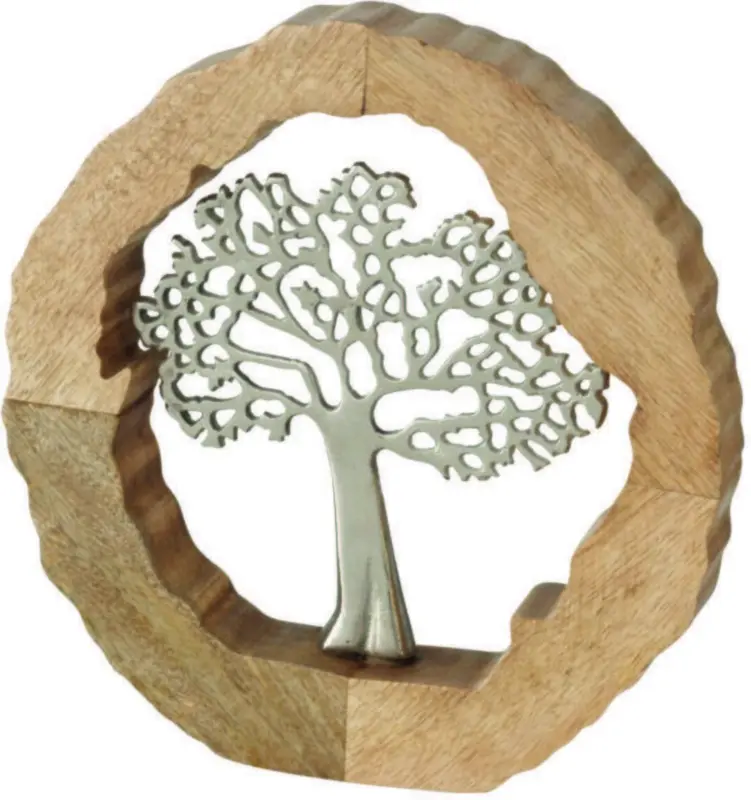 Skulptur Tree in Naturfarben