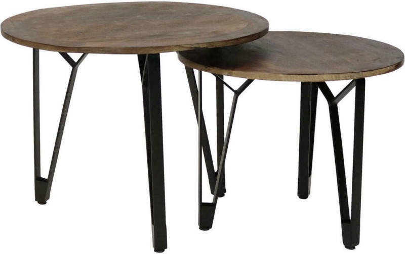 Couchtischset in Holz 60/60/48 cm