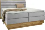 mömax Boxspringbett in Silberfarben ca. 180x200cm