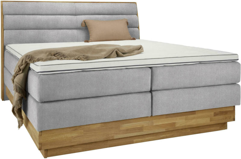 Boxspringbett in Silberfarben ca. 160x200cm