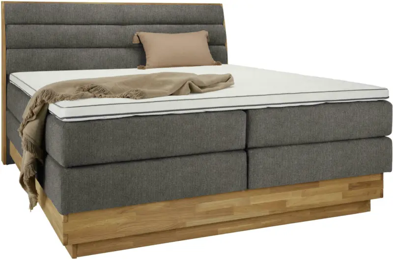 Boxspringbett in Graphitfarben ca. 160x200cm