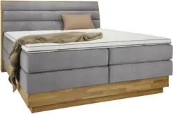 Boxspringbett in Hellgrau ca. 180x200cm