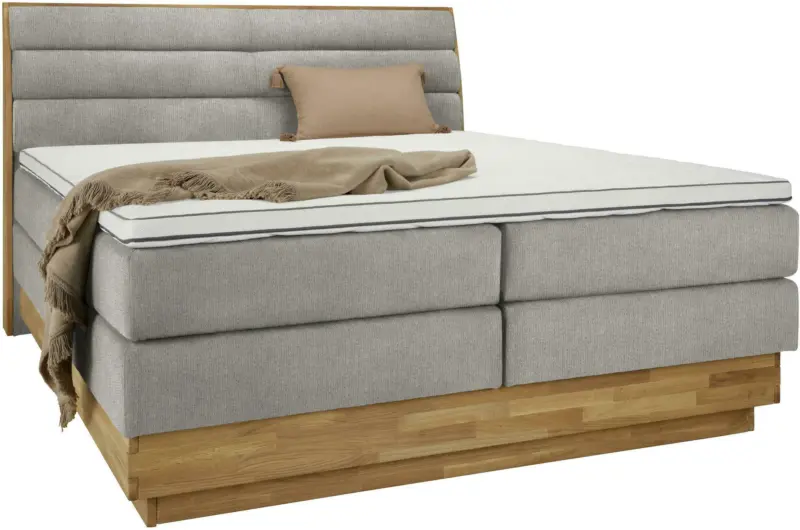 Boxspringbett in Taupe ca. 160x200cm