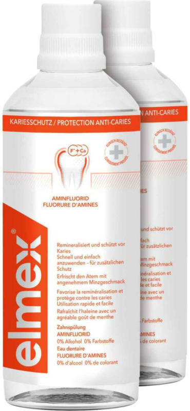 Bain de bouche Elmex Protection anti-caries 2 x 400 ml -