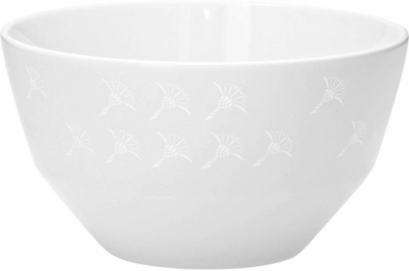 Schale Faded Cornflower, Weiss Auf Weiss