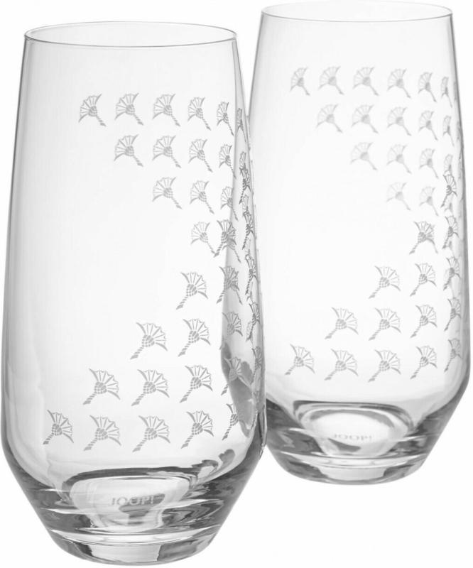 Longdrinkglas Set à 2 Stk Faded Cornflower, Weiss Matt