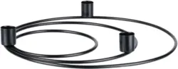 Stabkerzenhalter Orbit aus Eisen in Schwarz
