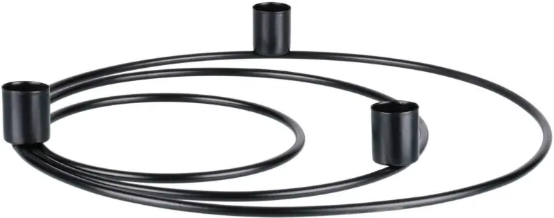 Stabkerzenhalter Orbit aus Eisen in Schwarz