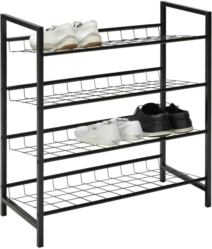 Schuhregal in Schwarz