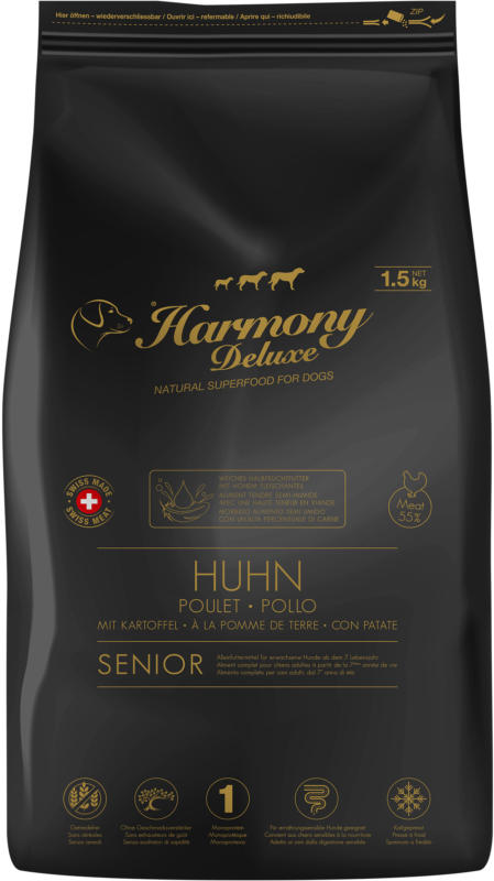 Harmony Dog Deluxe Senior Huhn Halbfeuchtfutter 1.5kg
