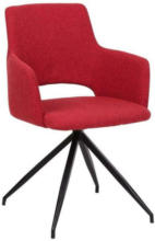 Möbelix Armlehnstuhl Frank Rot mit drehbarer Sitzfläche