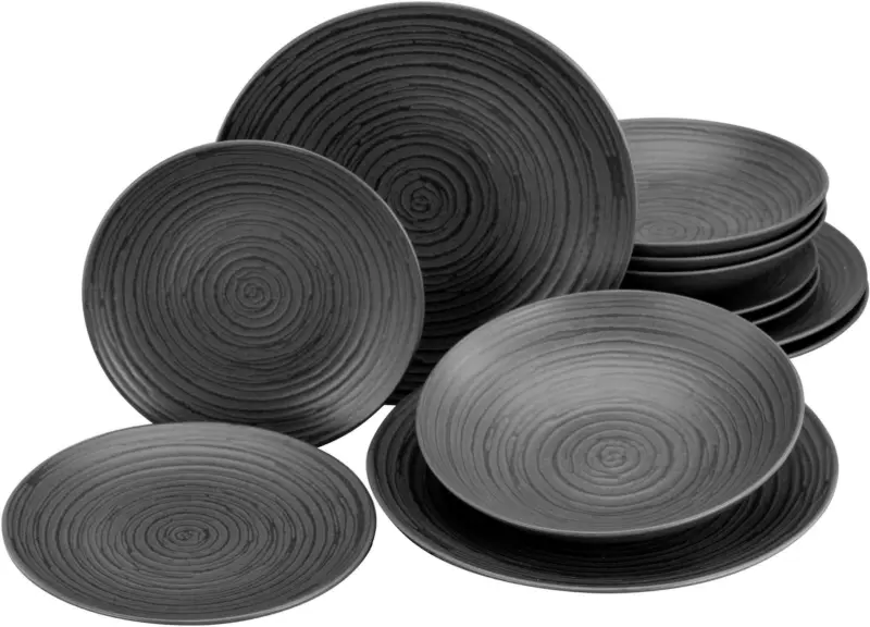 Tafelservice Organic aus Steinzeug, 12-teilig