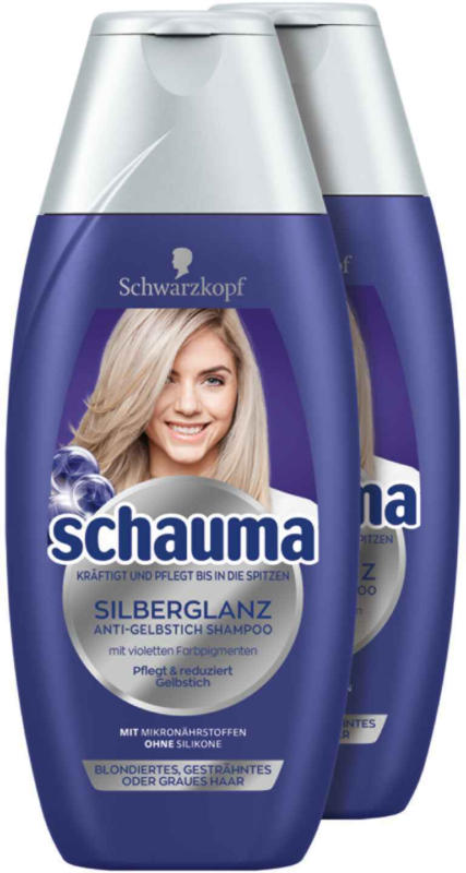 Schwarzkopf Schauma Shampoo Silber Reflex Anti-Gelbstich 2 x 400 ml -