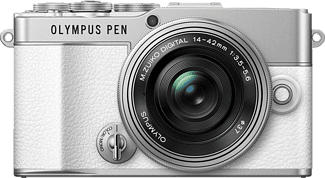 OLYMPUS PEN E-P7 Body + M.Zuiko Digital ED 14-42mm F3.5-5.6 EZ Pancake - Fotocamera (Risoluzione efficace della foto: 20.3 MP) Bianco
